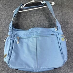 eBags Crossbody Messenger Bag Unisex Large Nylon Light Blue Tech Bag Gorpcore
